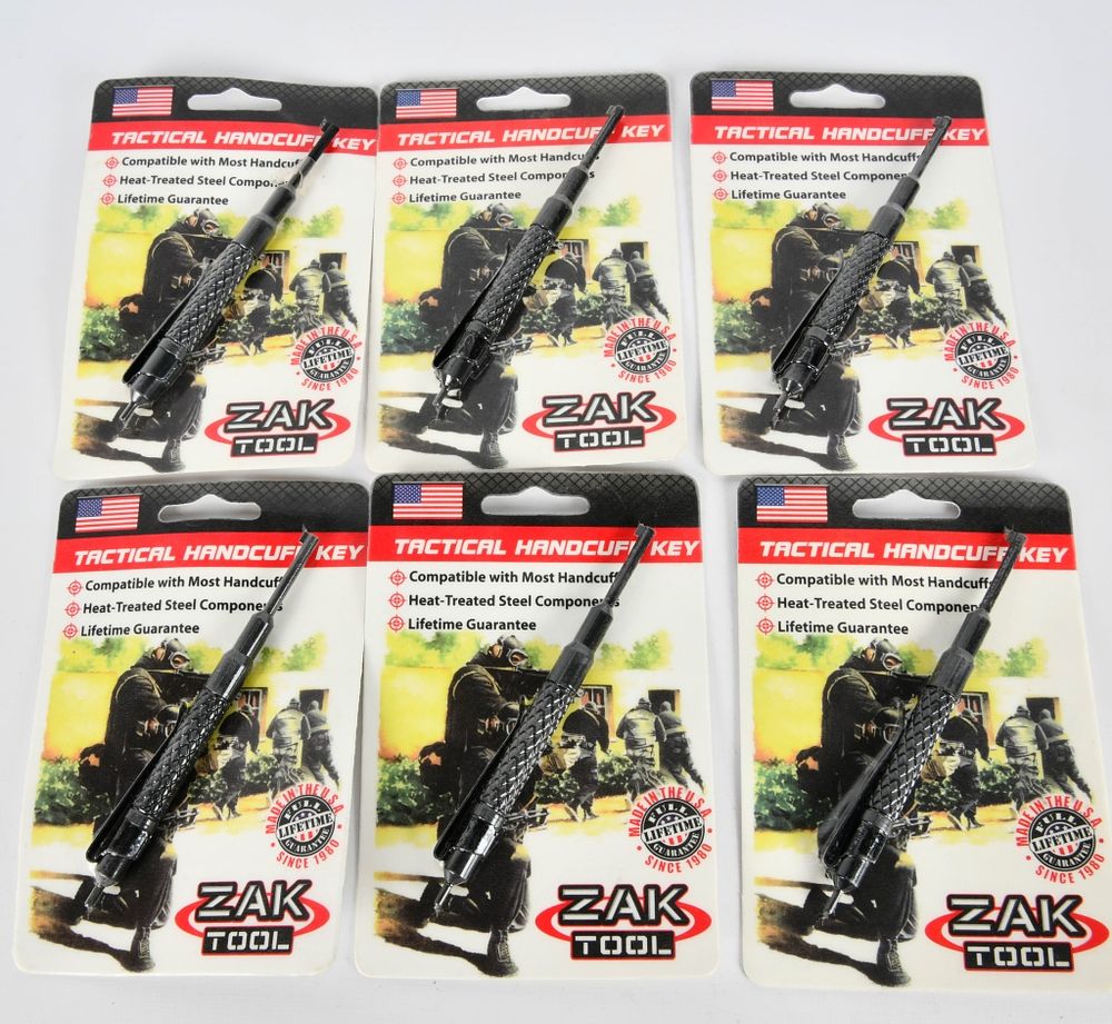 Lot 349: 6 NIP Zak Tool Tactical Handcuff Keys
