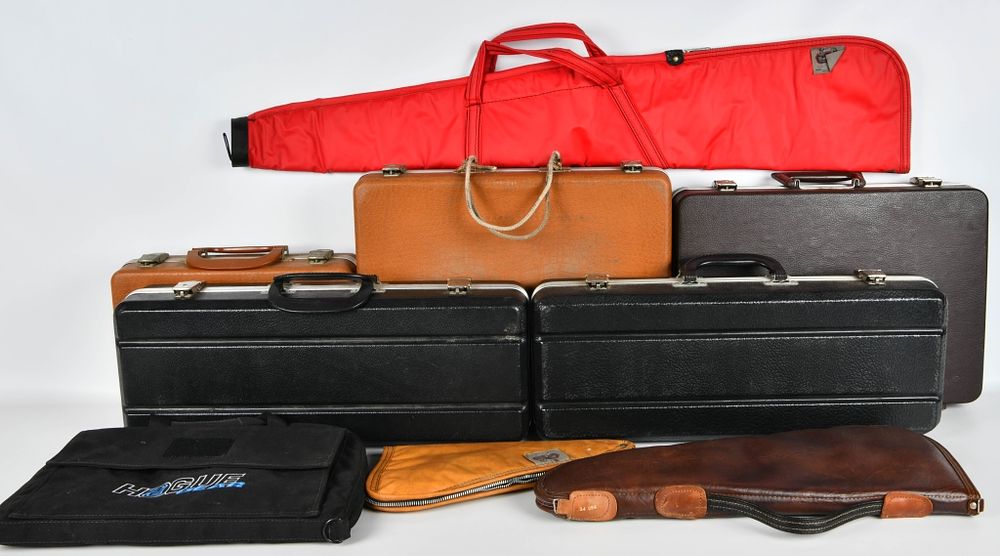 Lot 360: 9 Pistol/Rifle Protective Hardcases & Soft Cases