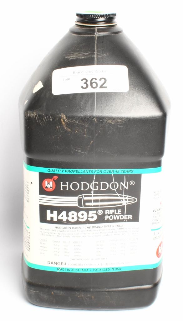 Lot 362: Hodgdon H4895 Rifle Powder 4lb 2oz