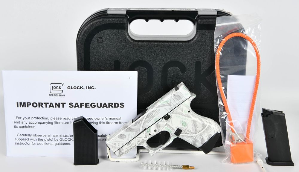 Lot 366: Money Glock 43 Semi Auto Pistol 9MM