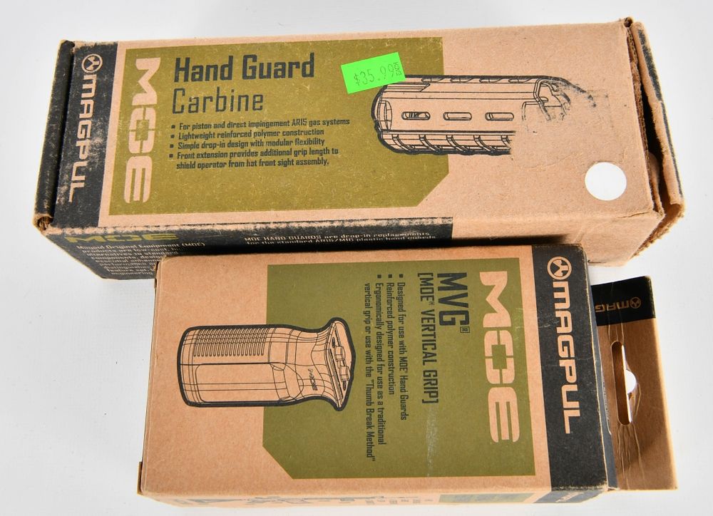 Lot 410: Magpul MOE MVG grip & Magpul Hand Guard Carbine