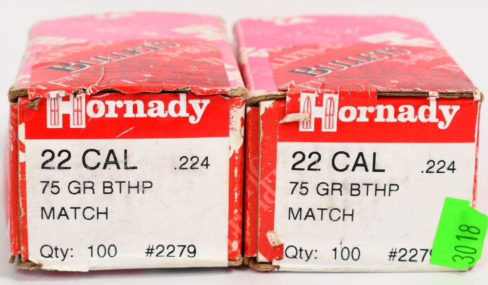 Lot 414: 200 Ct Of Hornady .22 Cal Match Bullet Tips