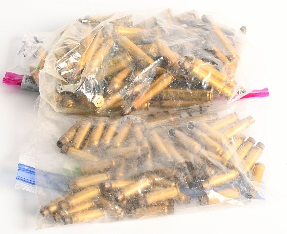 Lot 424: 63 rds .223 Blanks and 58 ct 5.7x28 brass casings