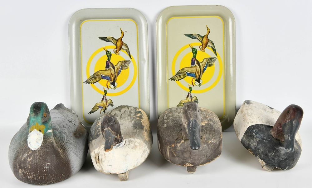 Lot 430: 4 Collector Duck Decoys W/ Decorative Plates