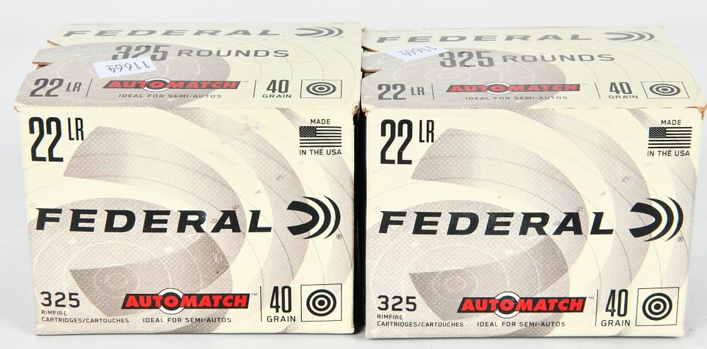 Lot 439: 650 Rounds Of Federal .22 LR Ammunition