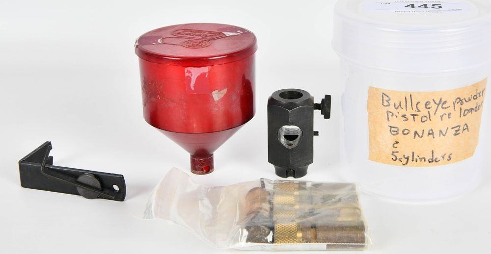 Lot 445: Bullseye Powder Pistol Reloader