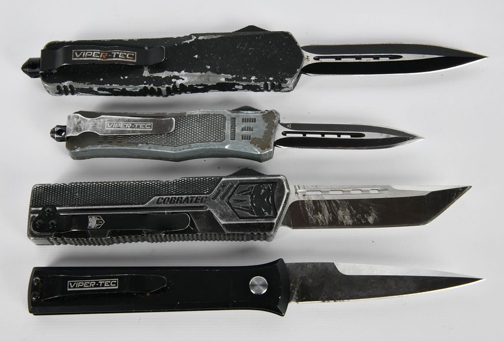 Lot 448: (4) various OTF Tactical Knives