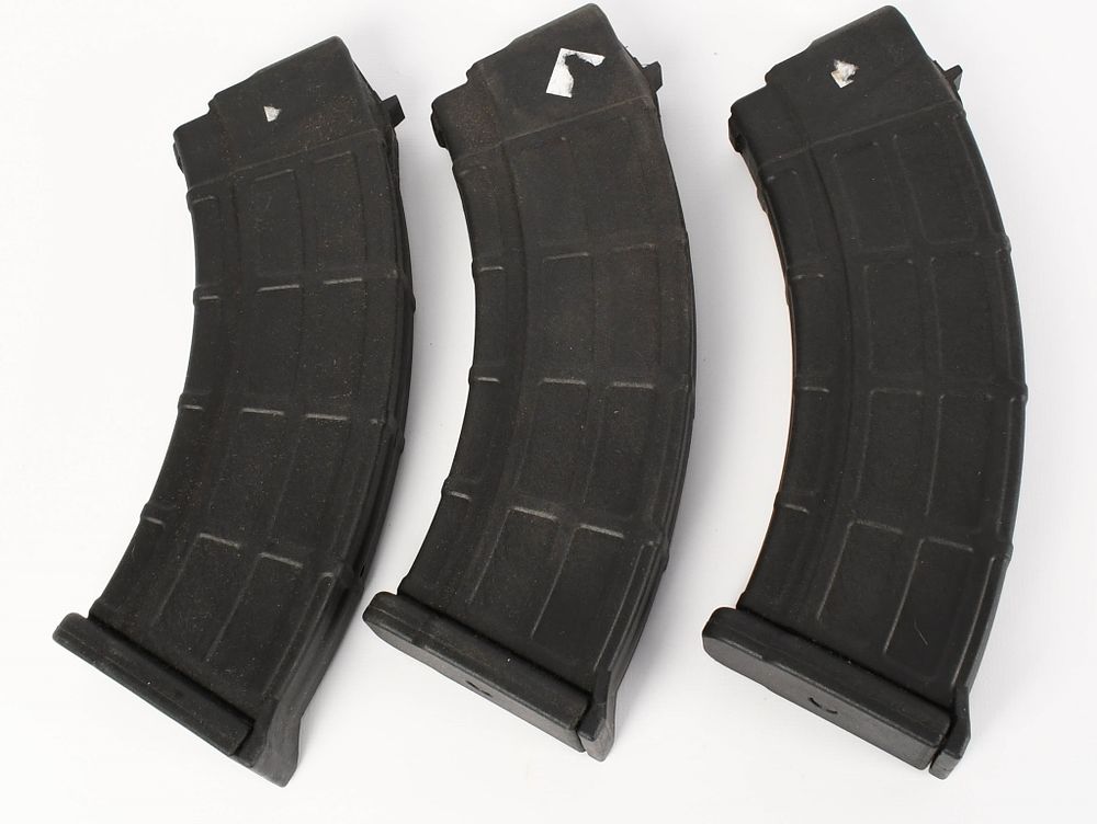 Lot 503: (3) AK-47 7.62x39 30rd Polymer Magazines