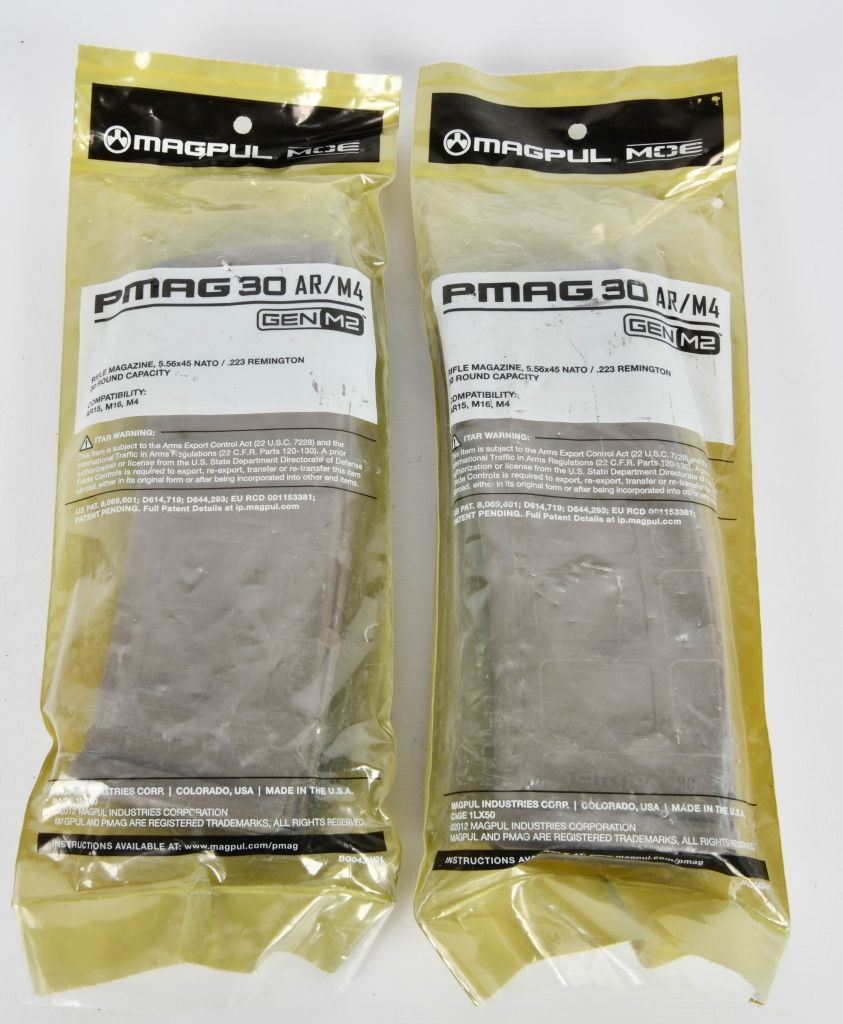 Lot 526: 2 NIP Magpul Pmag 30 AR/M4 30rd Magazines