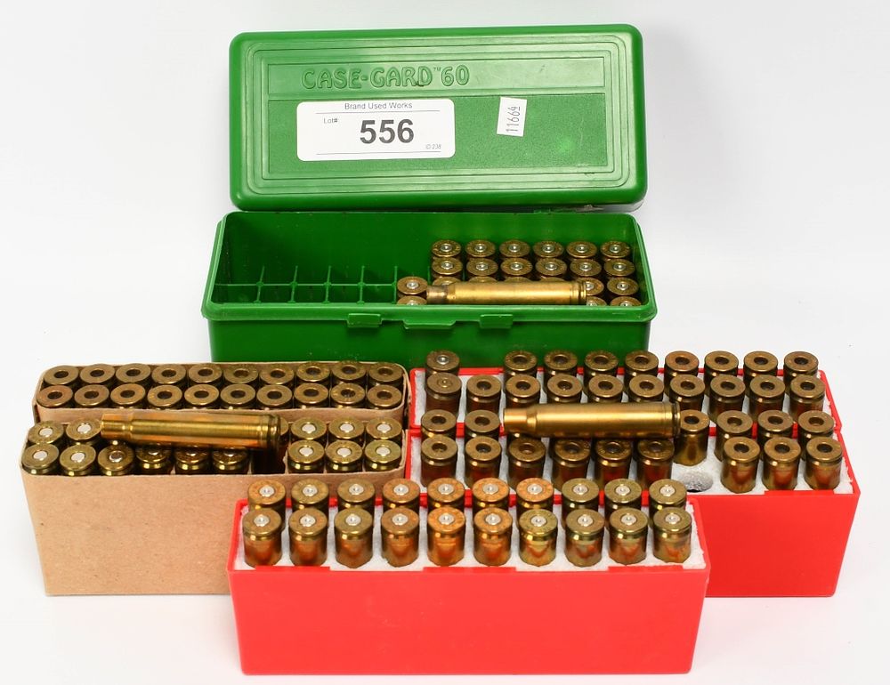Lot 556: 129 Count Of Empty .338 Win Brass Casings