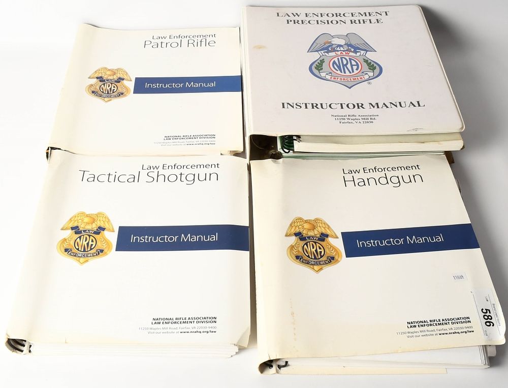 Lot 586: (4) Binders Law Enforcement Instructor Manuals