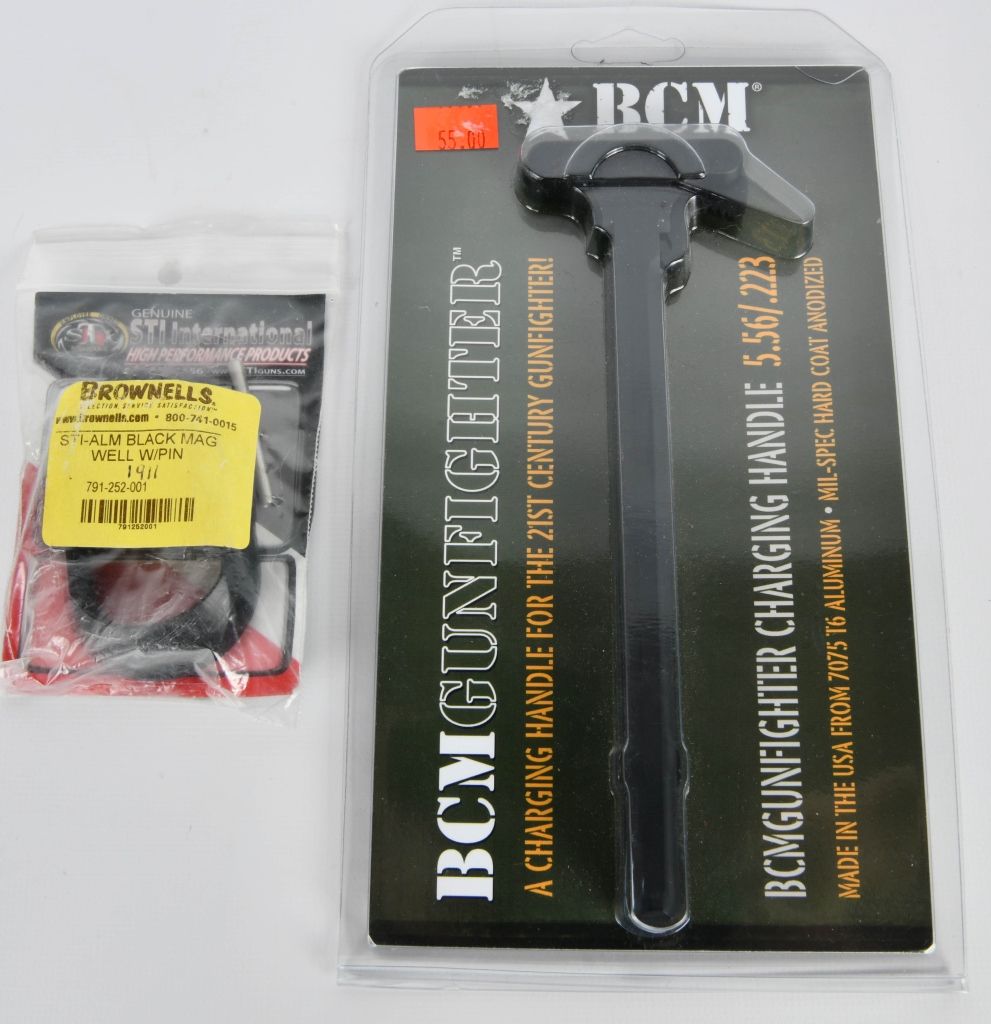Lot 594: BCM Gunfighter and Brownell STI ALM mag well w/pin