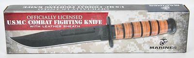 NIB USMC Combat Fighting Knife W/ Sheath. ICONIC USMC COMBAT KNIFE: Features a rock-solid 420