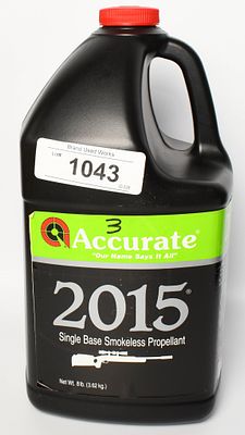 Accurate 2015 6lb SIngle Base Smokeless Propellant. lot contains an 8lb container of the