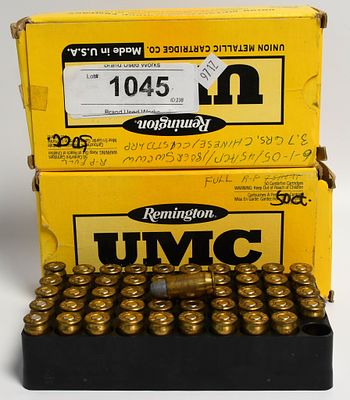 100 Rounds Of Reman .45 ACP Ammunition. Various Head Stamped Brass Cased Round Nose Ammo