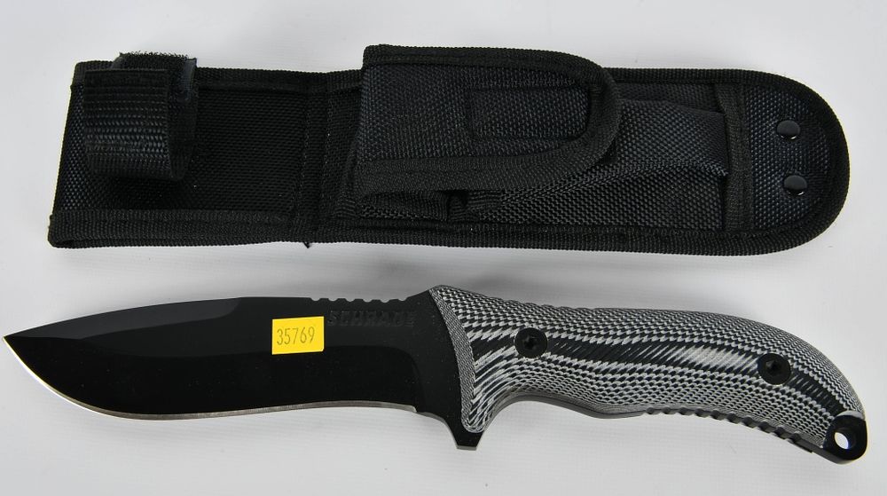 Lot 1057: Schrade Extreme Survival Fixed Blade Knife w/sheat