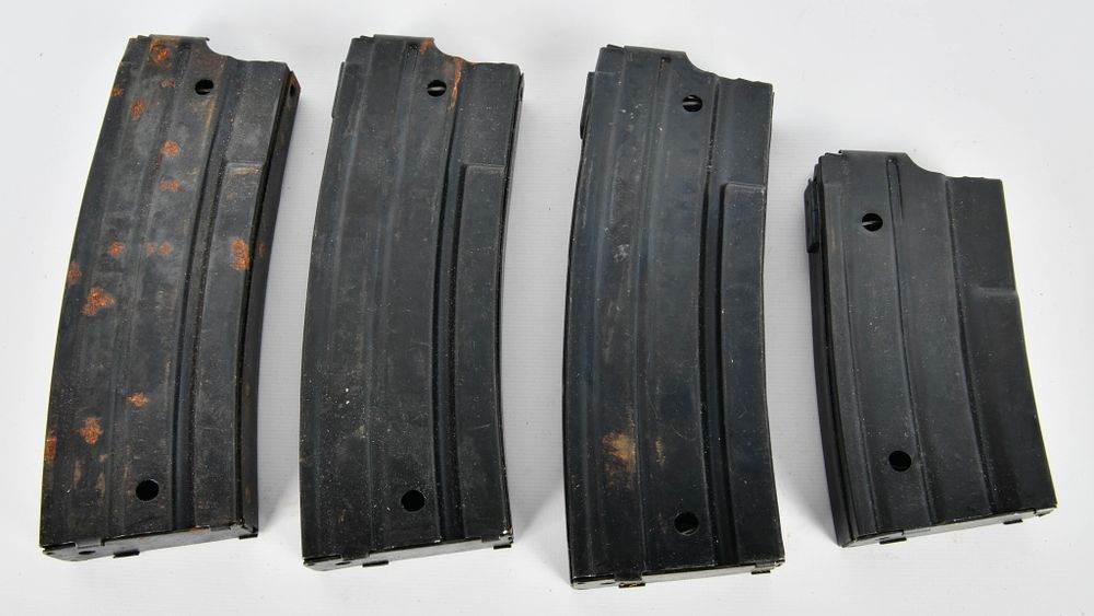 Lot 1096: Lot of Four Mini-14 Magazines 30 & 20 Rounds