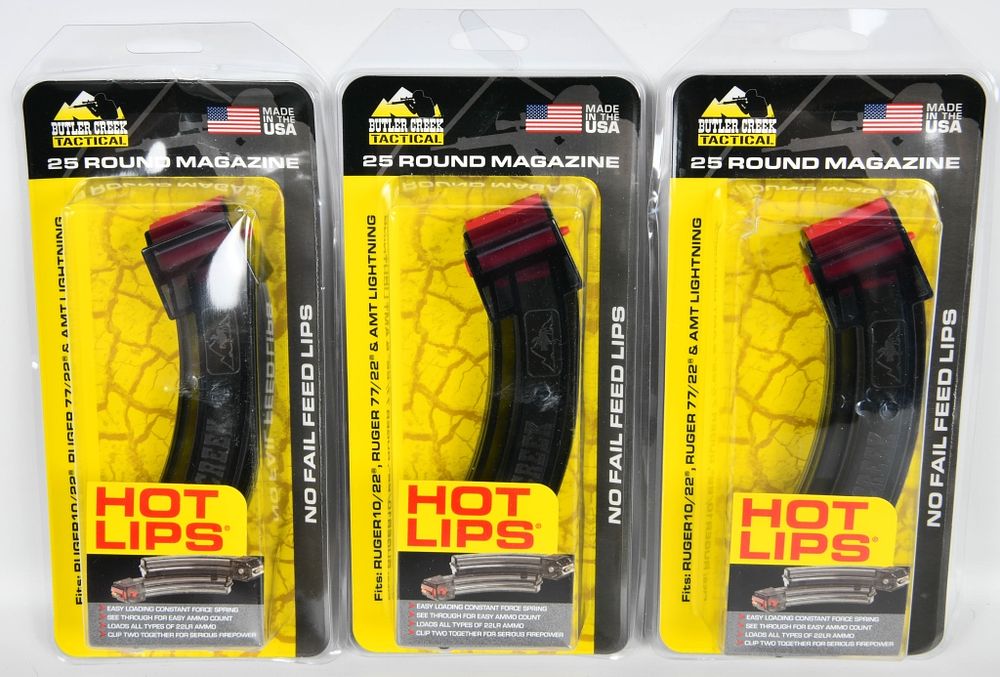 Lot 1112: 3 NIP Butler Creek 10/22 25 Round Magazines
