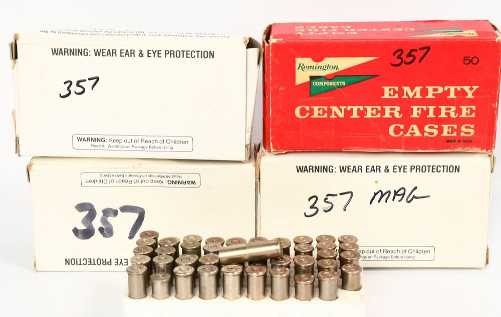Lot 1149: 100 Count Of Empty .357 Mag Casings