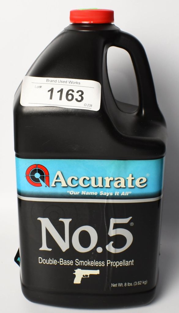 Lot 1163: Accurate NO.5 Double Base Smokeless Propellant 8lb