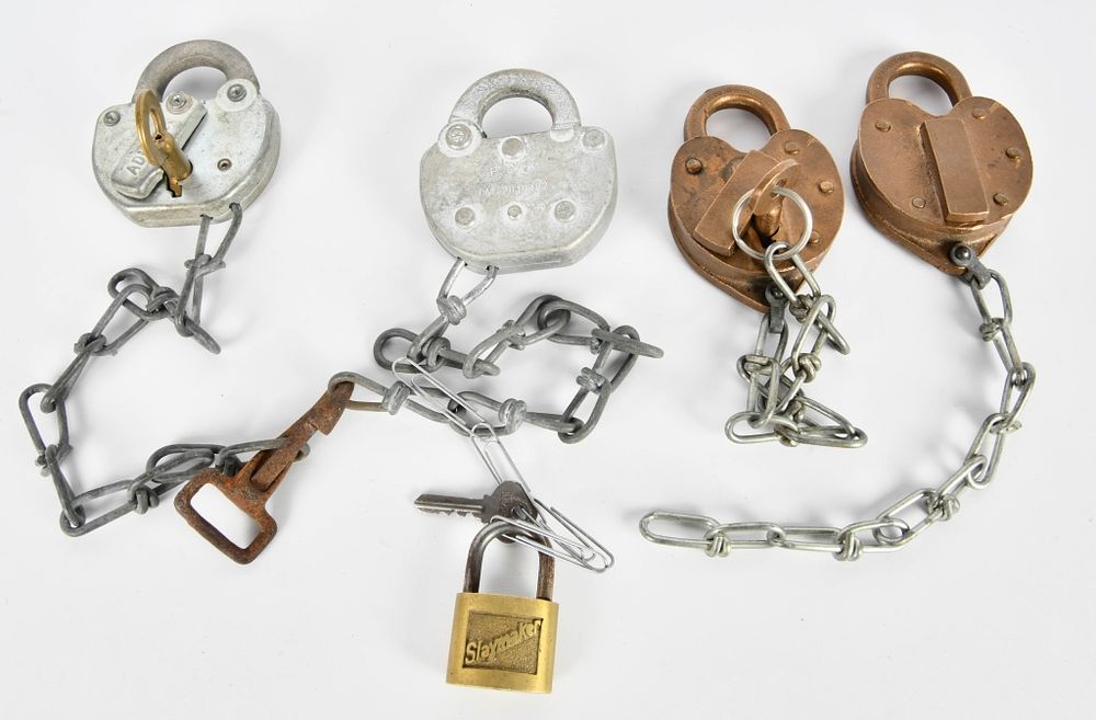 Lot 1169: J.H.W. CLIMAX Padlocks (2) & ADLAKE padlocks (2)