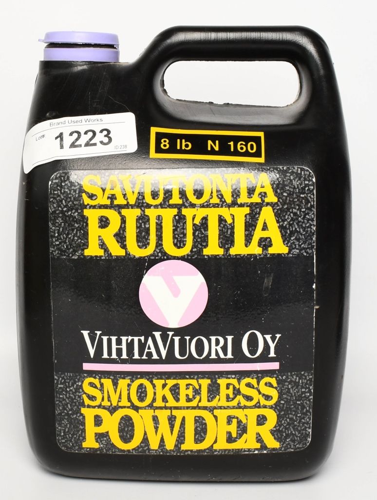 Lot 1223: VIHTAVUORI smokeless Powder 6lb 4oz N160