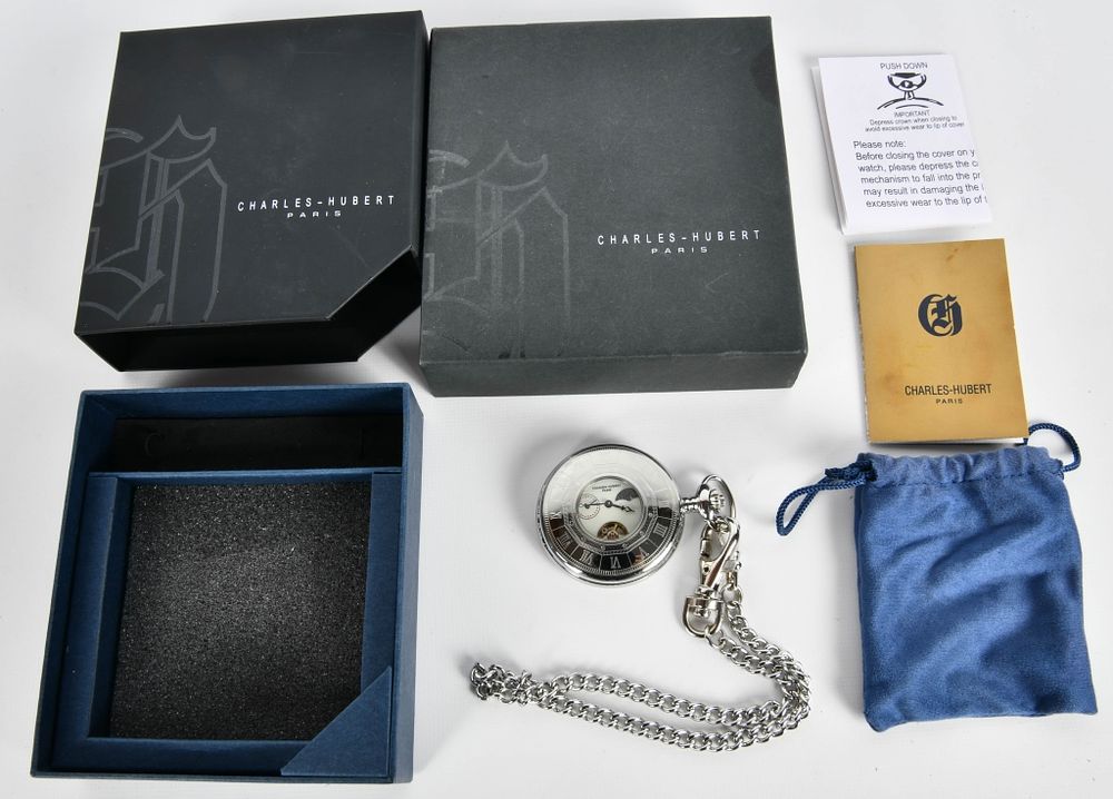 Lot 1229: Charles Hubert Paris Mechanical Watch Pocket