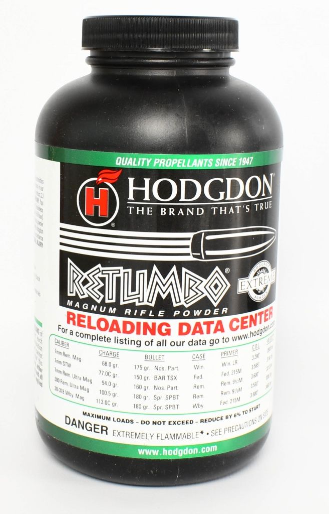 Lot 1271: Hodgdon RETUMBO Magnum Rifle Powder