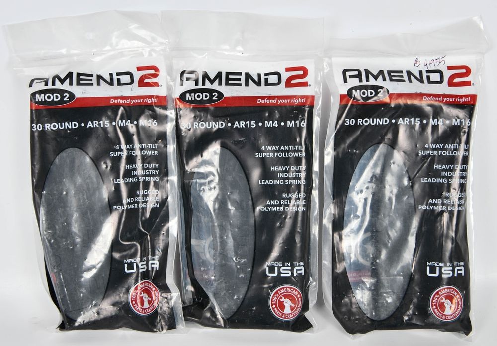 Lot 1292: (3) New Amend 2 30 rd A.R.15 M4 M16 Magazine