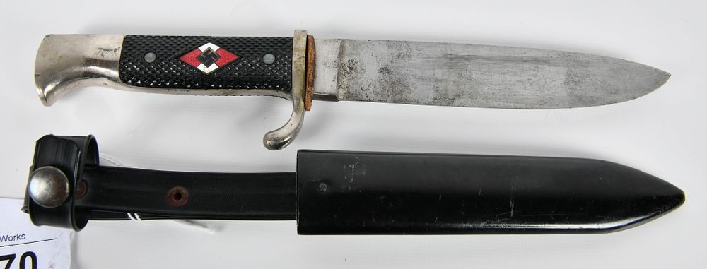 Lot 1370: Original German Hitler Youth Dagger W/ Sheath