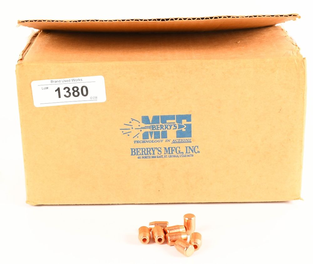 Lot 1380: 1000 Count Of Berry's .44 Cal Bullet Tips