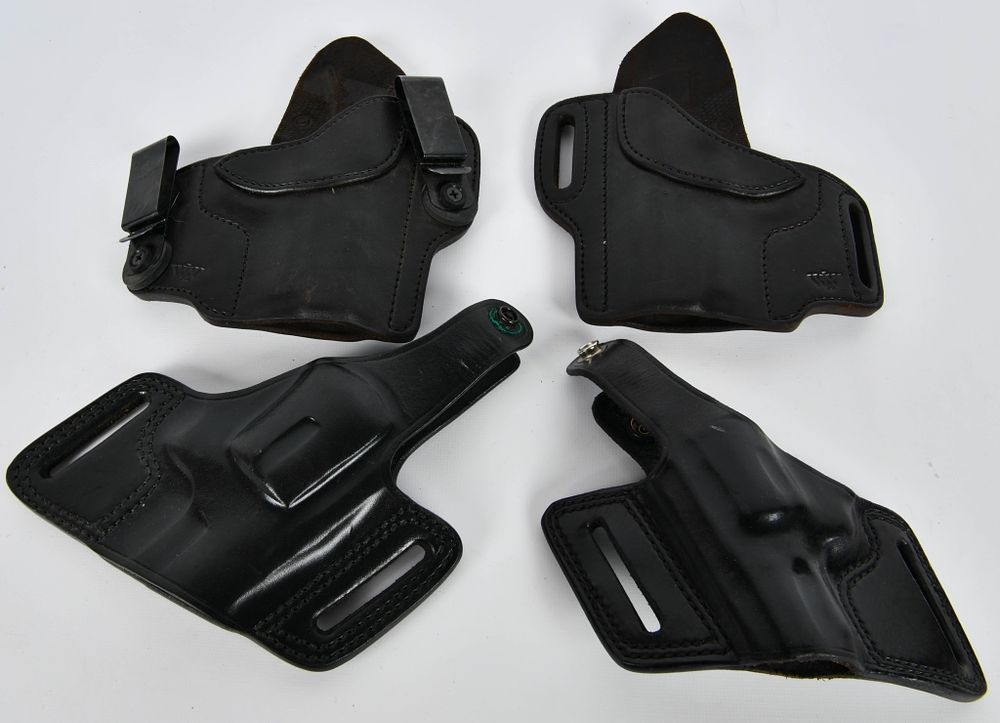 Lot 1385: 4 Leather Holsters Left & Right Handed