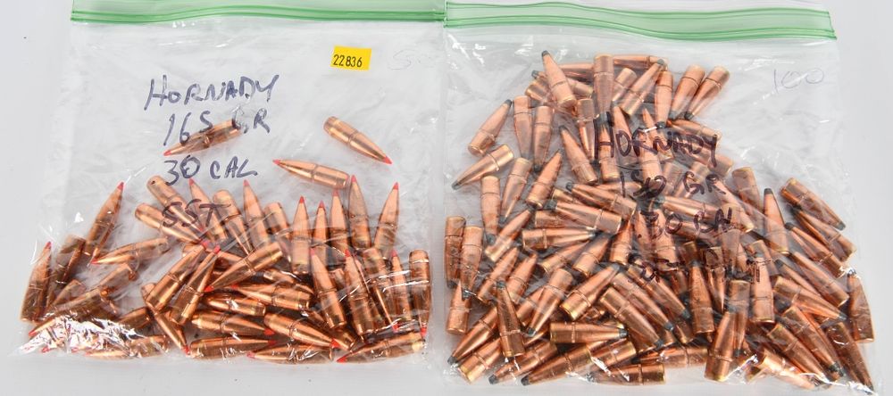 Lot 1404: 150 Count Of .30 Cal Reloading Bullet Tips