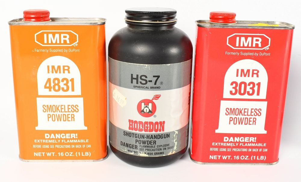 Lot 1433: Hodgdon HS-7 & IMR 3031 and IMR 4831
