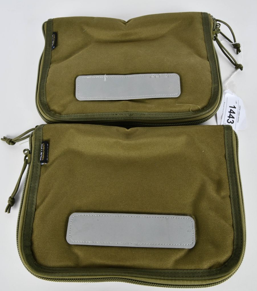 Lot 1443: (2) AceTac olive green Soft handgun cases