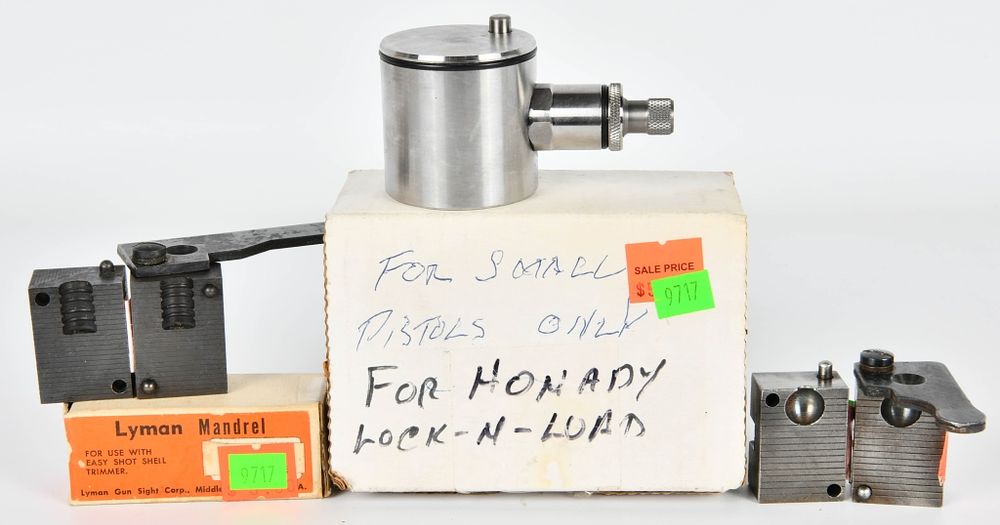 Lot 1450: Small Pistol Rotor for Hornaday & 2 moulds & trimm
