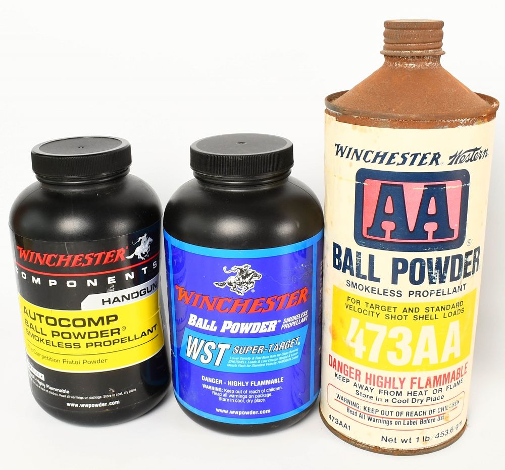 Lot 1451: Winchester Autocomp, Ball powder & AA Ball powder