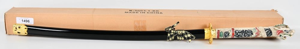 Lot 1496: Decorative Fantasy Samurai Sword W/ Sheath