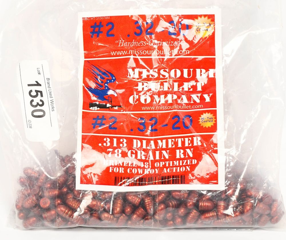 Lot 1530: Bag Of .32-20 #2 78 Grain Reloading Bullet Tips