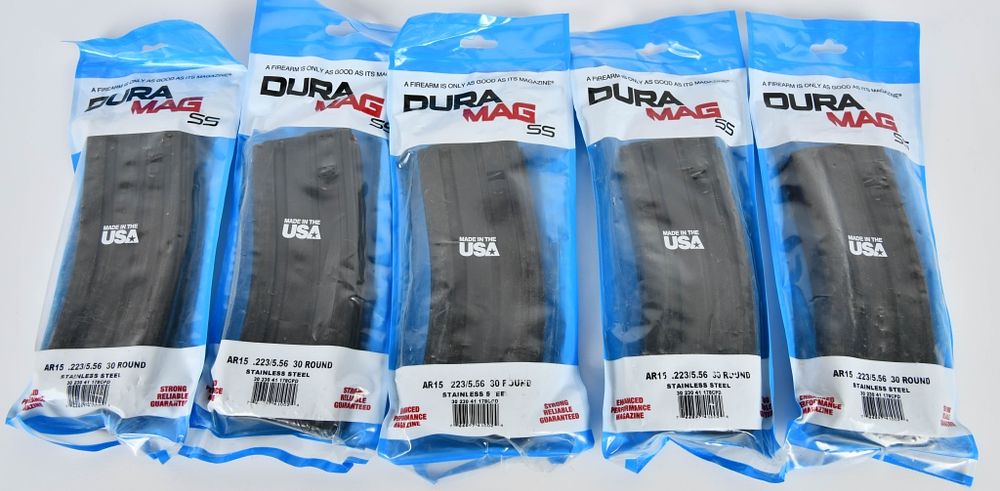 Lot 1532: (6) Dura Mag SS 223/556 30 rd Magazines NEW