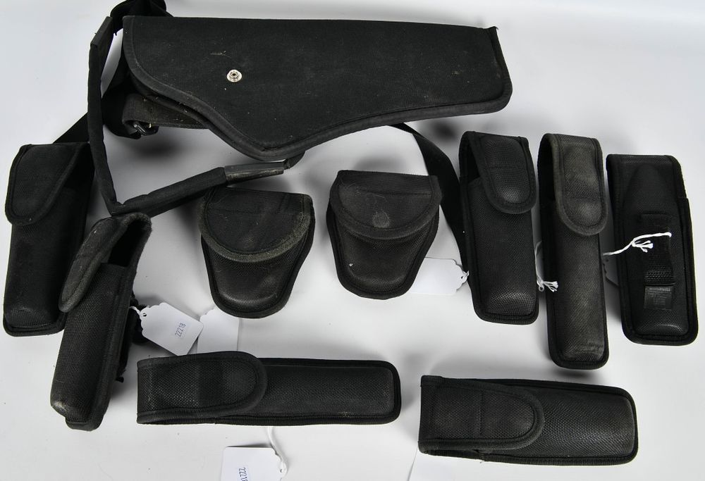 Lot 1534: Large Lot of Nylon Holsters & 1 Uncle Mikes