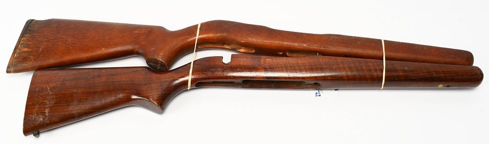Lot 1554: 2 Replacement Wood Rifle Stocks