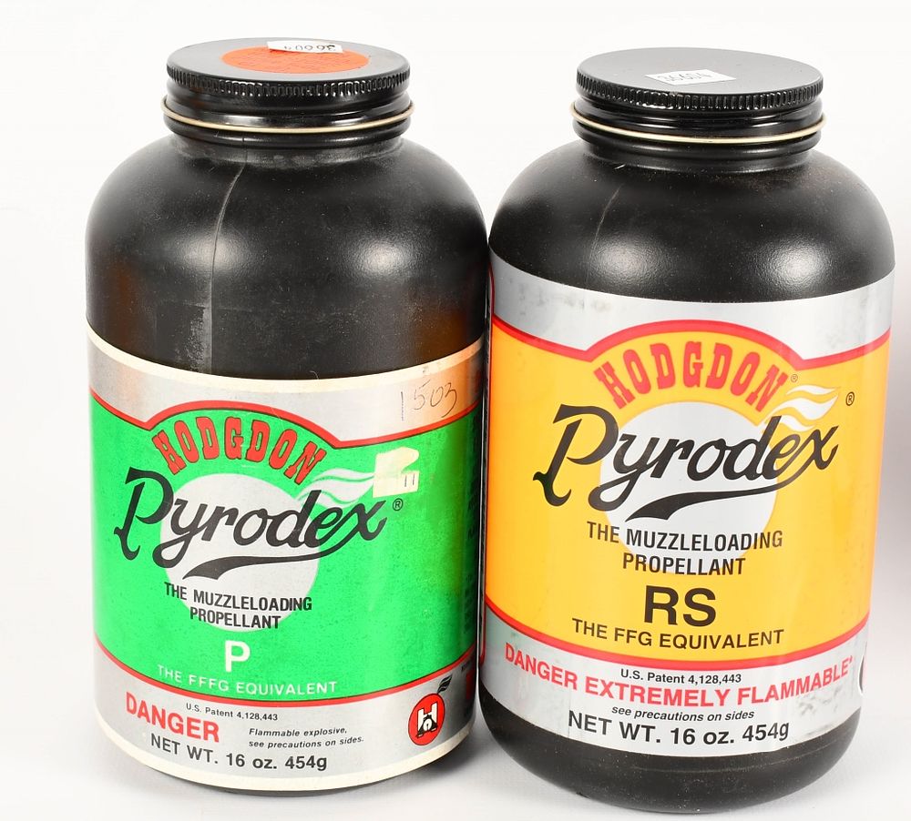 Lot 1583: Hodgdon Pyrodex Muzzleloading propellant RS & P
