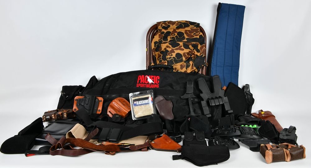 Lot 1595: Huge Lot of Various Accessories & Holsters