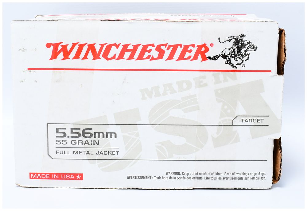 Lot 52: Winchester USA 5.56mm 55-Grain FMJ Ammunition, 200 Rounds