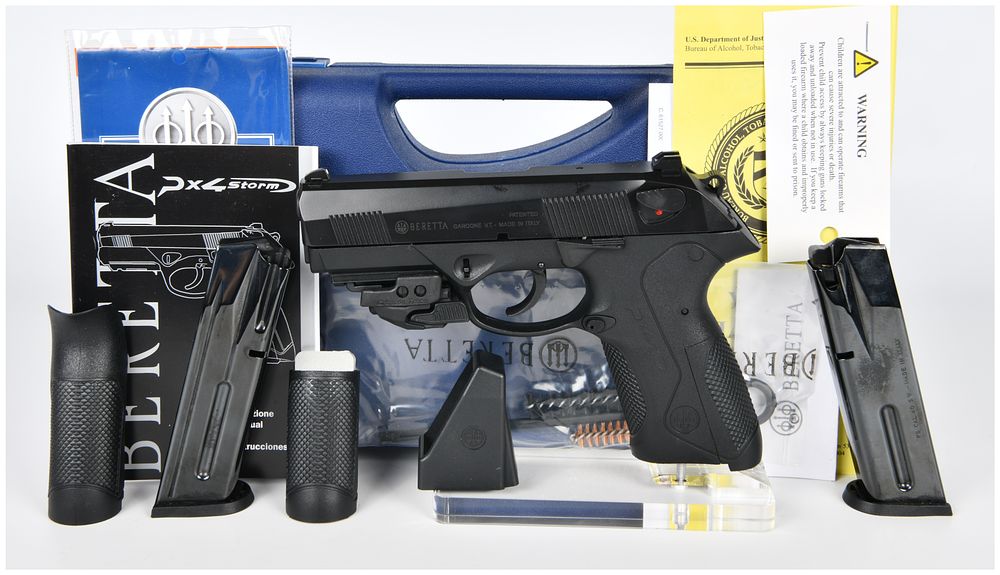 Lot 54: Beretta PX4 Storm 9x19mm Semi-Automatic Pistol with Crimson Trace Laser Sight