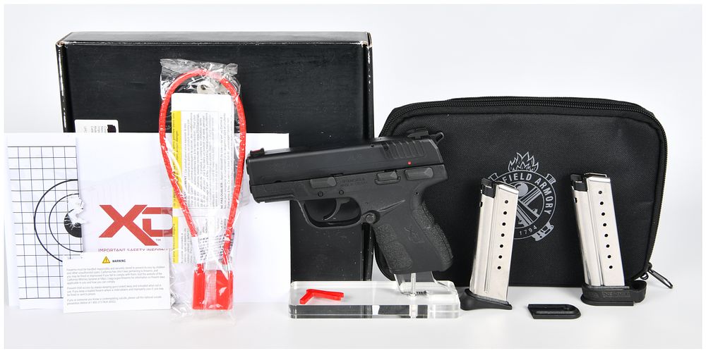 Lot 114: Springfield Armory XD-9 Semi-Automatic Pistol, 9x19mm, 3.3-inch Barrel, Complete Set