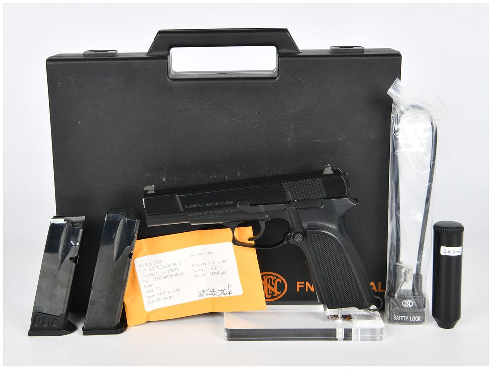 Lot 144: FN Herstal HP-DAO 9x19mm NATO Semi-Automatic Pistol with Case and Accessories