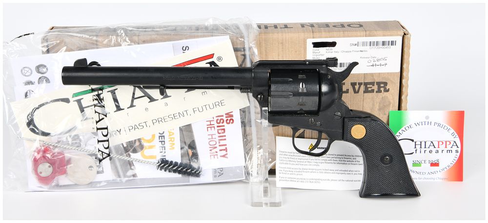 Lot 168: Chiappa SAA 1873-Style Single-Action .22LR Revolver, Model 22-10 Target, 7.5" Barrel
