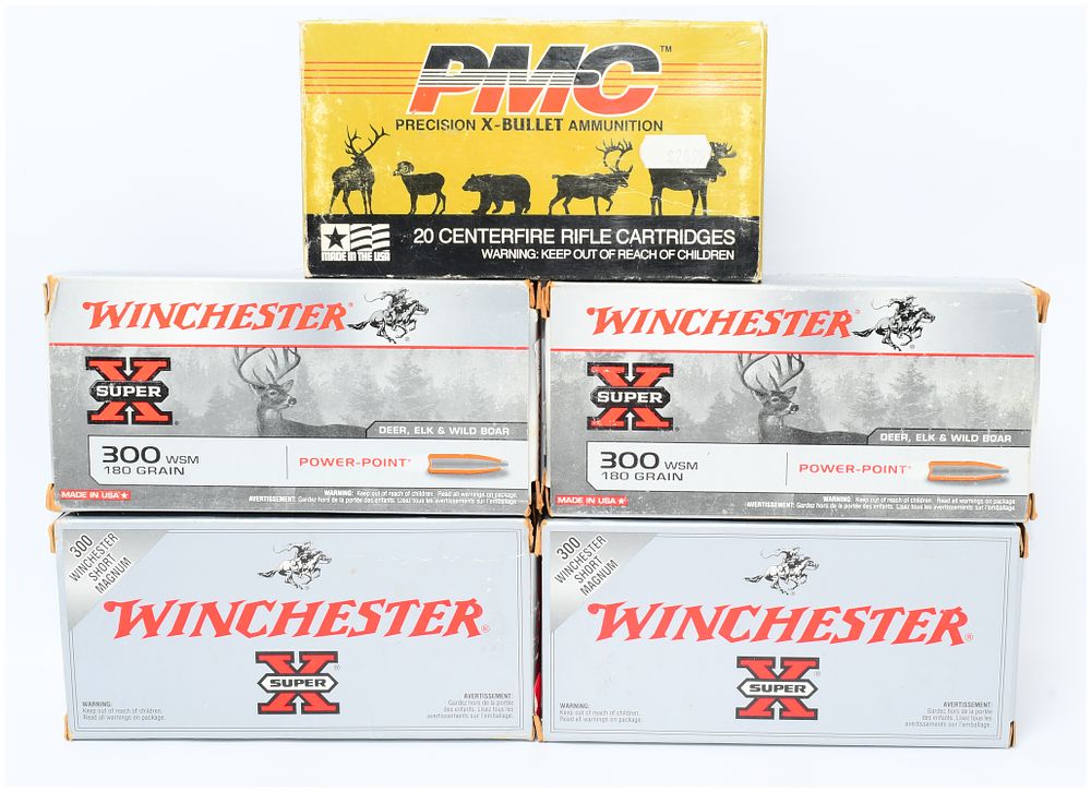 Lot 175: 100 Rounds of Winchester Super X and PMC Rifle Ammunition